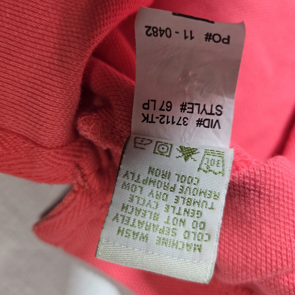 Orvis Golf Polo Shirt Short Sleeve Men's Large‎ Coral  Heavy Cotton - Picture 4 of 10